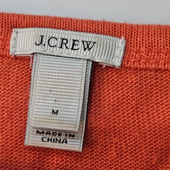 J.Crew Colorblock Lightweight Sweater Medium Linen Blend  Boatneck Preppy - Picture 7 of 8